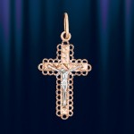Kreuz Anhaenger russisches Gold