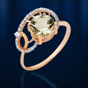  Russisches Goldschmuck Amethyst gruen