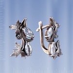  Ohrringe aus Silber mit Aquamarin 