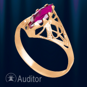Кольцо из золота с рубином "Маркиза Лайт"