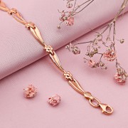 Armband aus Rotgold/Weissgold 585°