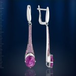 Ohrhaenger mit Amethyst nano & Fianiten