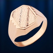 Herrenring aus Rotgold "Neuland"