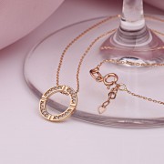 Russisches Rotgold 585 in Deutschland Collier mit Zirkonia