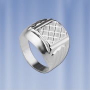 Мужское кольцо-печатка, серебро 925