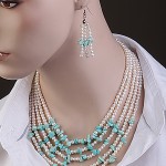 Set aus Perlen & Tuerkis 