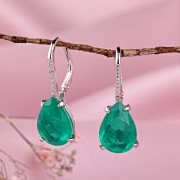 Silberohrringe mit Turmalin & Zirkonia