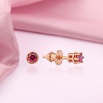 Золотые серьги гвоздики Корунд 