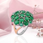 Купить серебряное кольцо с золотом в Германии Фианиты