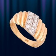 Кольцо из Золота 585 "Дорожка"