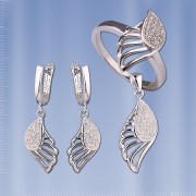 Set mit Zirkonia. Silber