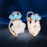 Vergoldete Silberohrringe "Morosnik"