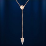 Halskette russische Rotgold & Fianiten