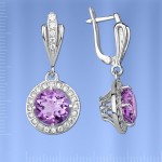 Ohrhaenger mit Amethyst Silber 925°