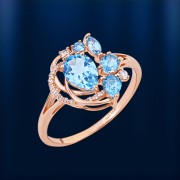  Russisches Goldschmuck Topas