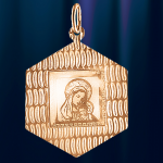 Икона Божией Матери из золота Грань