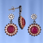 Silberset mit Rubinen & Fianiten