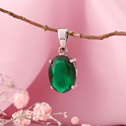 Серебряная подвеска Фианиты