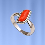 Ring mit Korall Silber 