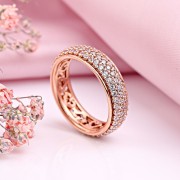 Russisches Rotgold 585 in Deutschland kaufen Goldring Zirkonia