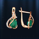 Russisches Goldschmuck Chrysopras 