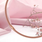 Rotvergoldete Silberhalskette "Schick"