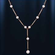  Halskette russische Gold, Perle