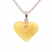 Vergoldeter Silberanhaenger Herz Koeniglicher Bernstein