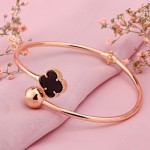 Браслет обруч 585 с ониксом ⌀12 мм