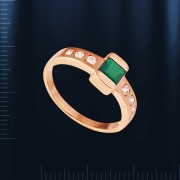  Ring aus Gold mit Smaragt