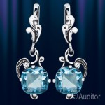 Ohrringe Sterling Silber mit Bernstein