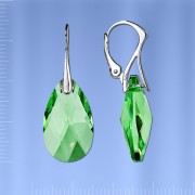 Ohrhaenger mit Swarovski® Kristallen. Silber