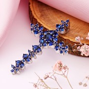 Серебряный нательный крест с фианитами