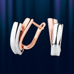 Goldohrringe. Bicolor