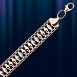 Armband russisches Gold 585, bicolor