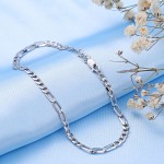 Silberarmband "Figaro 5+3"