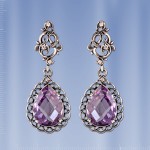 Ohrhaenger mit Amethyst. Silber 925°