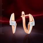 Ohrringe aus Rotg/Weissgold mit Diamanten