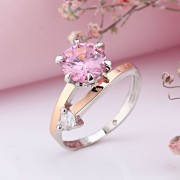 Silberring mit Gold und Zirkonia kaufen