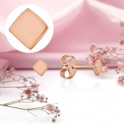 Rotgoldohrstecker "Rauten"