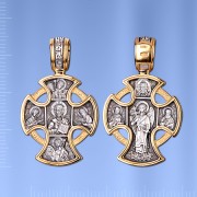  Russische Kreuz Anhaenger Silber
