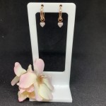 Goldohrringe-Transformer "Herzchen". Zirkonia