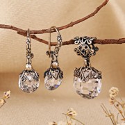 925er Silber Set mit Zirkonia