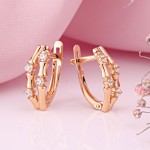 Золотые серьги Красное золото 585 Фианит