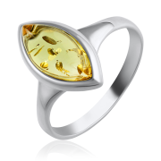 Silberring mit Bernstein