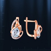 Ohrringe mit Topas Rotgold