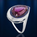 Ring mit Amethyst nano & Saphire nano