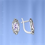 Ohrringe mit Amethyst Silber 925°