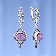 Ohrhaenger Silber & Amethyst