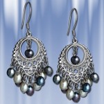 Ohrhaenger "Lady" aus Silber mit Perle